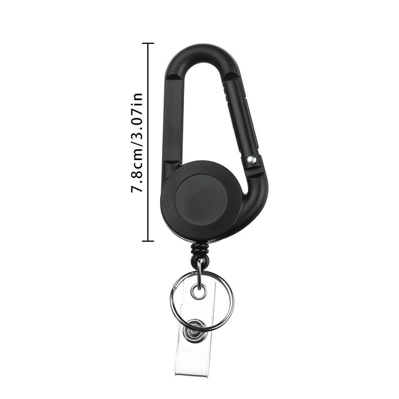 Anti Lost Lanyard Clip Key Ring ID Card Holder Keychain Badge Reel Clip