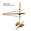 Portable Bow Drill Friction Fire Starter Make Fire Drilling Tool Kit for Ou