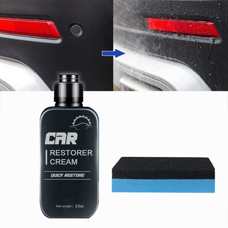 100mL Car Interior Plastic Leather Restorer Refurbishment Paste + Sponge Newly
