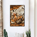 Full Embroidery Stamped Baby leopard DIY 11CT Eco-Cotton Thread Cross Stitc