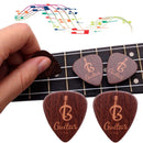 5x Guitar Picks Plectrum Wood Pattern 0.71mm Fingerpicks Musical Instrument