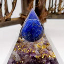 Orgone Pyramid Crystal Amethyst Peridot Healing Stone Energy Generator (F)