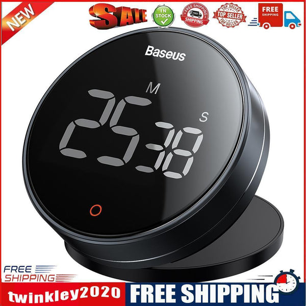 Baseus LCD Digital Timer Kitchen Cooking Shower Countdown Study Alarm Clock