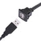 1M Dual USB 2.0 Built-in Female Adapter Port Extension Cable Car Car PC