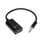 3.5mm Male to Dual Female Audio Stereo Headset Mic Splitter Adater Cable