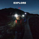 USB Rechargeable Head Torch Headlamp Light Lamp LED Camp Fishing UK F5C0