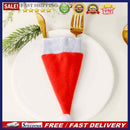 Pocket Christmas Decor Bag Fashion Wine Bottle Hat Home Ornament Cutlery Pouch
