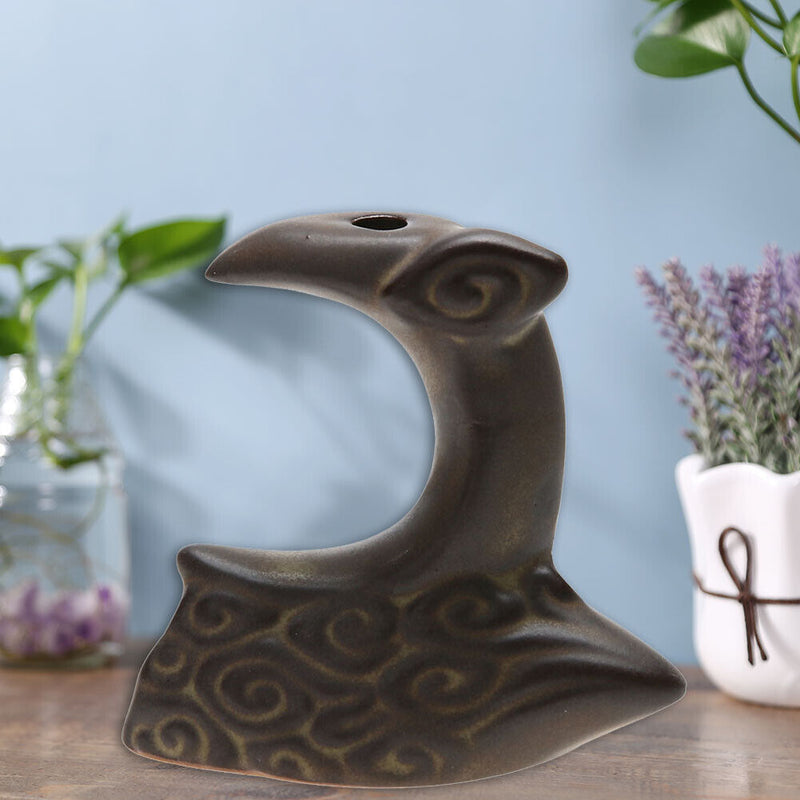 Incense Burner Ceramic Backflow Incense Cone Tower Decor (Chasing Moon) Newly