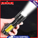 Mini Rechargeable LED Flashlight XPE + COB Lamp Beads Waterproof Pocket