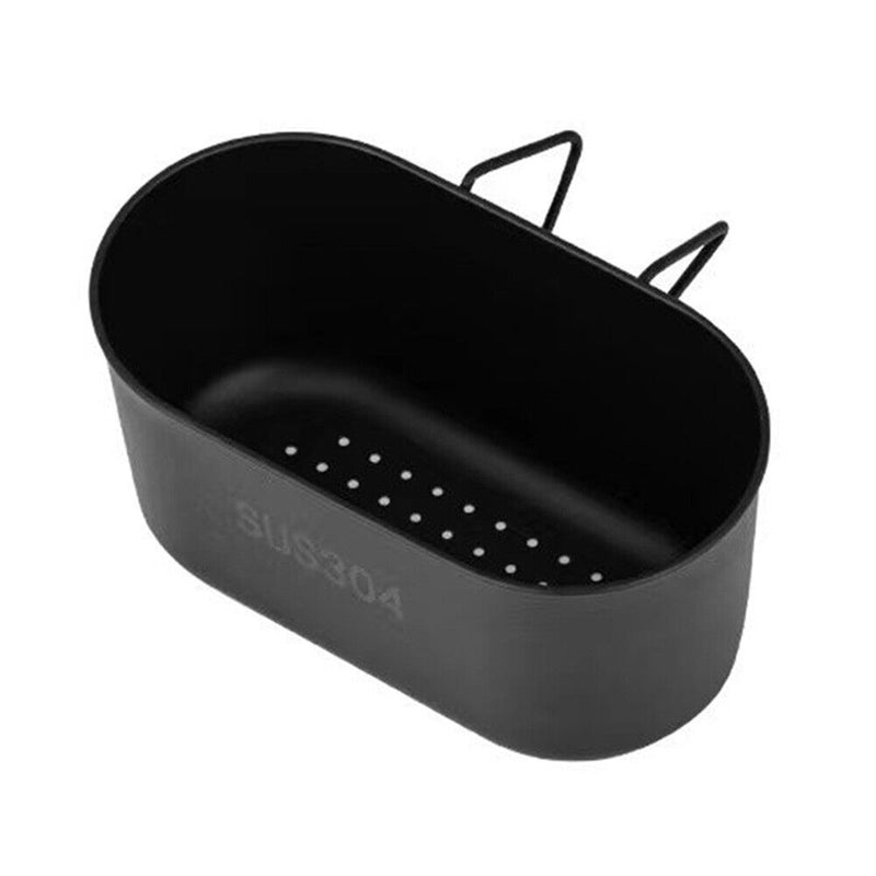 Stainless Steel Sink Drain Basket for Kitchen Corner Rack Strainer (Black) Newly