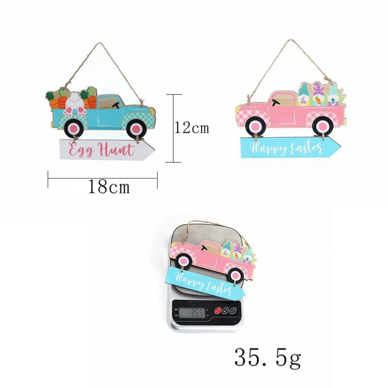 Dwarf Carrot Car Pendant Happy Easter Easter Plaque Easter Hanging Ornaments
