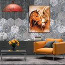 Painting By Numbers Kit DIY Loving Horses Canvas Oil Art Picture Home Decor