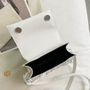 Casual Lattice Leather Shoulder Bags Women Fashion Chain Handbags Messenger Bag