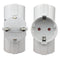 EU/DE Plug Triple Plug Protective Contact Multiple Plug Power Adapter~