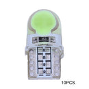10pcs 12V T10 W5W LED Lamp COB Silicone Shell Car Turn Side Lamps(Green) Newly