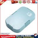 Microwave Lunch Box Food Grids Storage Container School Bento Box (Blue) Newly