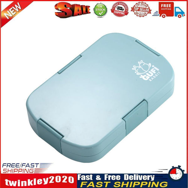 Microwave Lunch Box Food Grids Storage Container School Bento Box (Blue) Newly