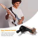 3 Way Toggle Switch Metal Dial L Type Rocker for LP Electric Guitar (Black)