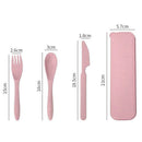 Portable Wheat Straw Lunch Box Food Storage Case Container Microwave Dinnerware
