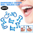 20PCS Blue Disposable Cotton Roll Holder Clip Dental Dentist Clinic Holder~