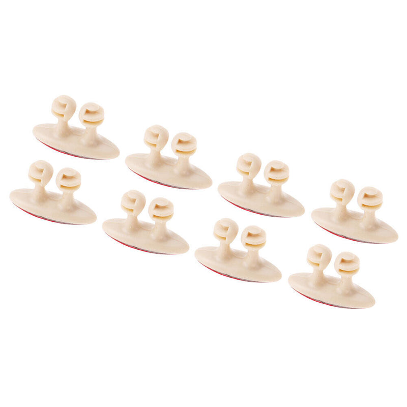 8Pcs Car Interior Clip Earphone Cable Clip Arrangement Panel Clamp(Beige)