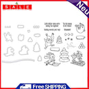 Christmas Pattern Metal Cutting The Paper Card Stencils Craft Transparent Seal