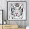 5D Diamond Painting Kit White Tiger Full Round Drill DIY Decorative Rhinestone