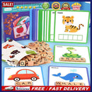 Wooden English Words Puzzle Game Writing Early Learning Educational Toys Kits