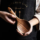 Teak Wood Round Soup Spoon Serving Dessert Cereal Rice hot Handmade U7Z8