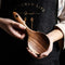 Teak Wood Round Soup Spoon Serving Dessert Cereal Rice hot Handmade U7Z8
