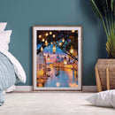 30x40cm Full Round Drill Craft DIY Town River Diamond Painting Poster Wall Decor