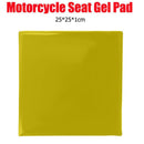 Motorcycle Seat Gel Pad Shock Absorption Mat Cushion Yellow (25x25x1cm)
