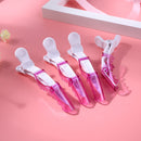 10pcs Plastic Salon Hair Clip Set Hairdressing Crocodile Hair Grip (Pink) Newly