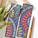 2pcs DIY Diamond Painting Leather Bookmark Mandala Tassel Crafts (FQY037)