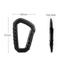 5pcs Outdoor Carabiner Molle Buckle Keychain Hook Backpack D-Ring Safety Buck