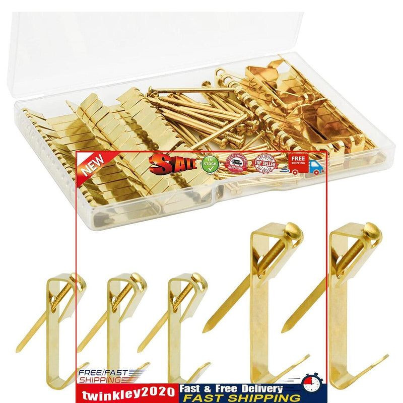 Picture Hangers 50pcs Photo Frame Hooks with 50pcs Nails Wall Hanger Newly