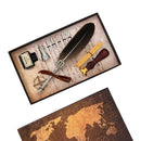 Fountain Pen Set Calligraphy Feather Writing Dip Pen for DIY Craft (G)