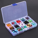 410pcs Colorful Chakra Beads Lava Rock Stones with Box for Jewelry DIY