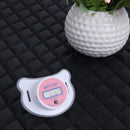 Food Grade Silica Baby Pacifier Temp Measuring Fever Alarm (Pink Celsius) Newly