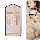 Jewelry Storage Bag Foldable Jewelry Case Durable Polyester Bag (Dark Blue)