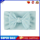 Soft Nylon Baby Headband Bows Newborn Girls Infant Turban Hairband (Blue)