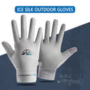 #A Ice Silk Adults Gloves Summer Breathable Sports Riding Full Finger Hand Glove