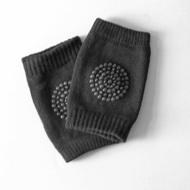 0-24M Kids Non Slip Crawling Elbow Knee Pads Infants Baby Kneecap (Black)