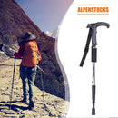 Trekking Pole 4 Sections T Shape Telescopic Outdoor Hiking Walking Crutch S