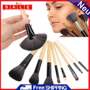24pcs Portable Makeup Brush Set Nylon Makeup Tools Set Wooden Handle Brushes