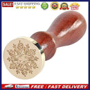 Retro Xmas Snowflake Pattern Wax Seal Fire Painting Stamp for Envelope Gift