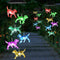 Solar Powered Dog Light Wind Chimes Lamp Color Changing Home Garden Yard Decor