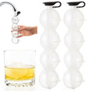 4 Ice Balls Maker Round Sphere Tray Mold Cube Whiskey Ball Silicone DIY Mould