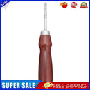 DIY Leather Craft Edge Skiving Beveling Cutting Tool with Wood Handle 1.0mm