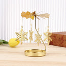 Christmas Ornament Christmas Rotary Candle Holder Metal Candlestick Xmas Gifts
